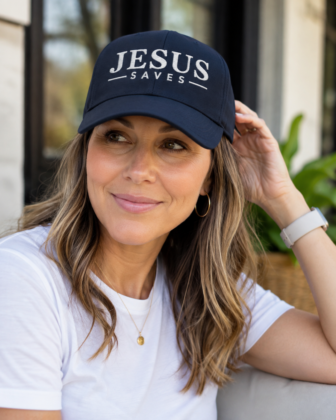 Jesus Saves Embroidered Baseball Cap — Christian Faith Hat