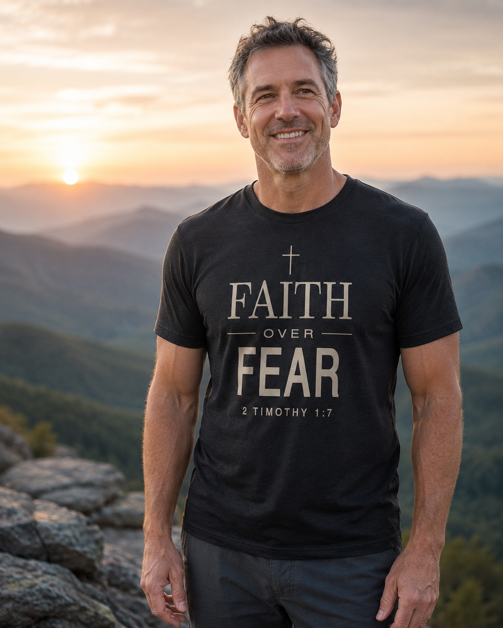Faith Over Fear Scripture Tee | 2 Timothy 1:7 Christian T-Shirt