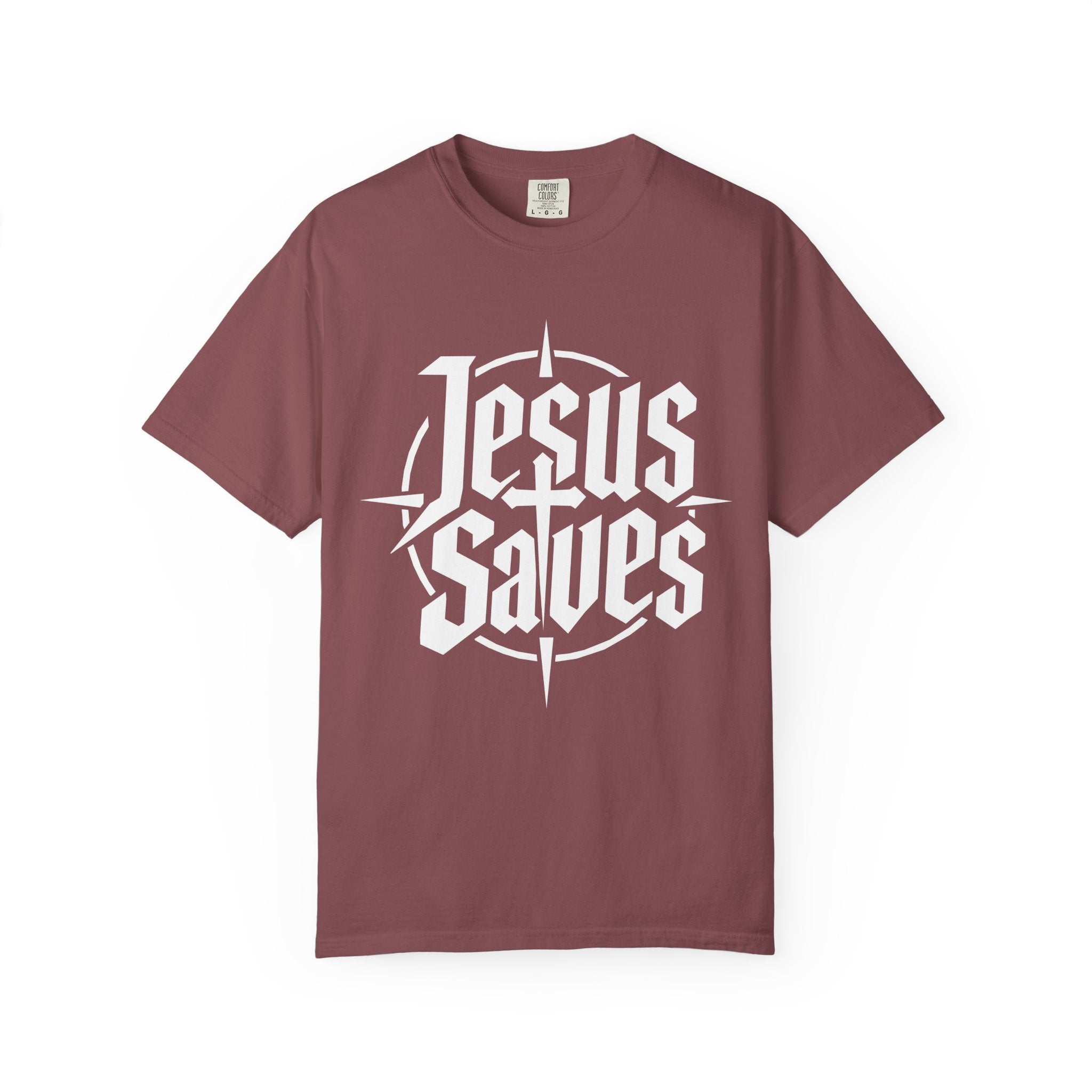 Jesus Saves T-shirt | Christian Faith Typography, Cross Compass Design
