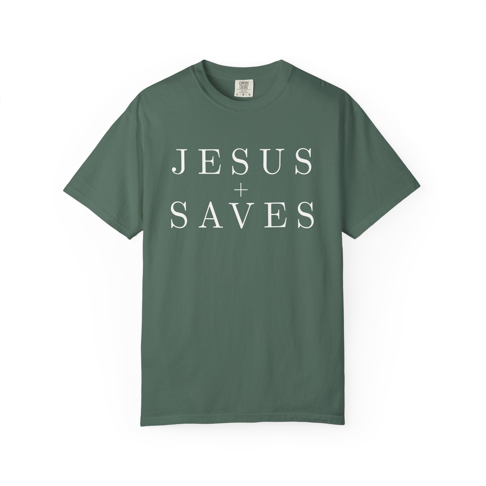 Jesus Saves T-shirt | Religious Faith Tee, Christian Typography Shirt