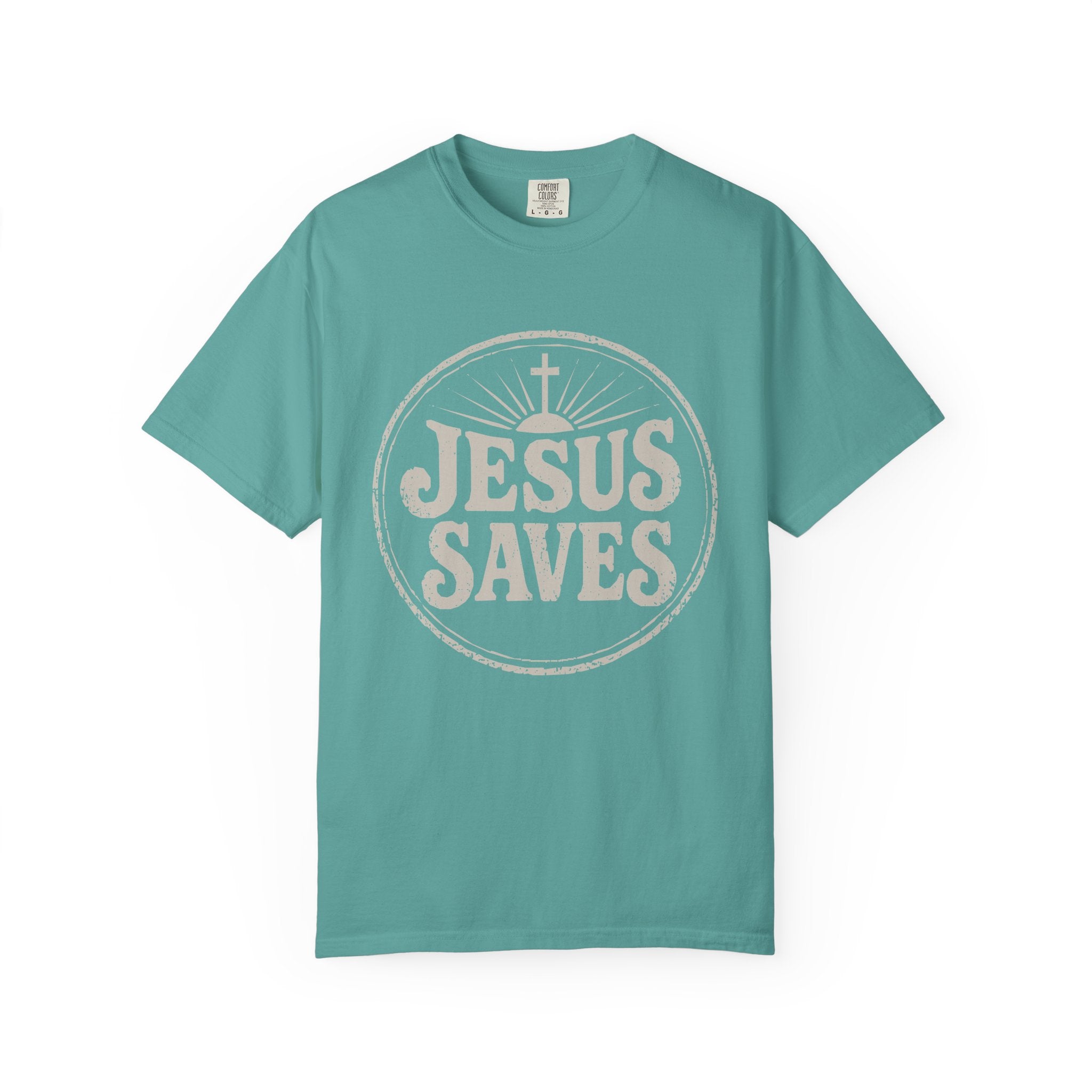 Jesus Saves Vintage T-shirt | Retro Cross Circle Christian Tee