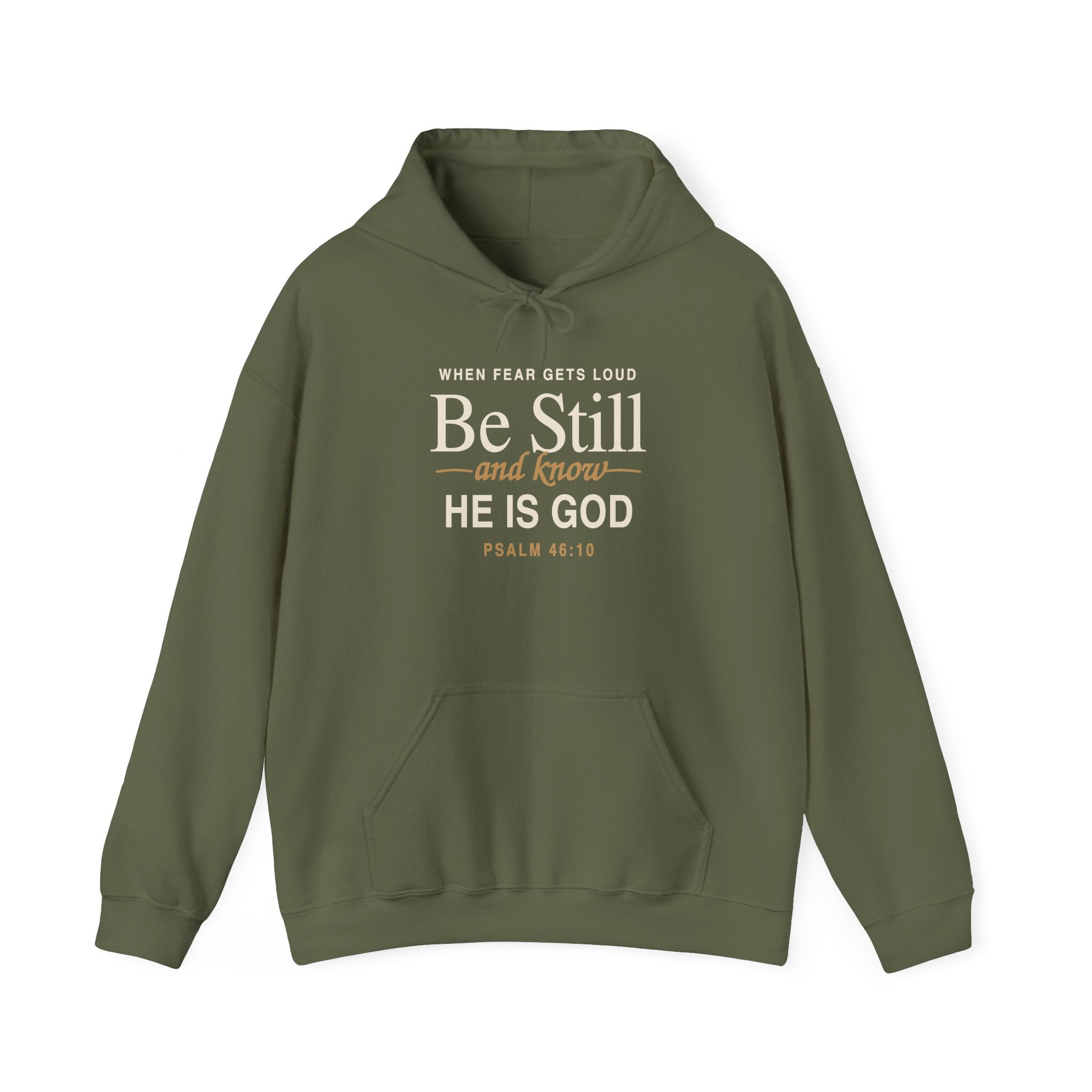 Be Still and Know He Is God Hoodie | Psalm 46:10 Christian Faith Sweatshirt