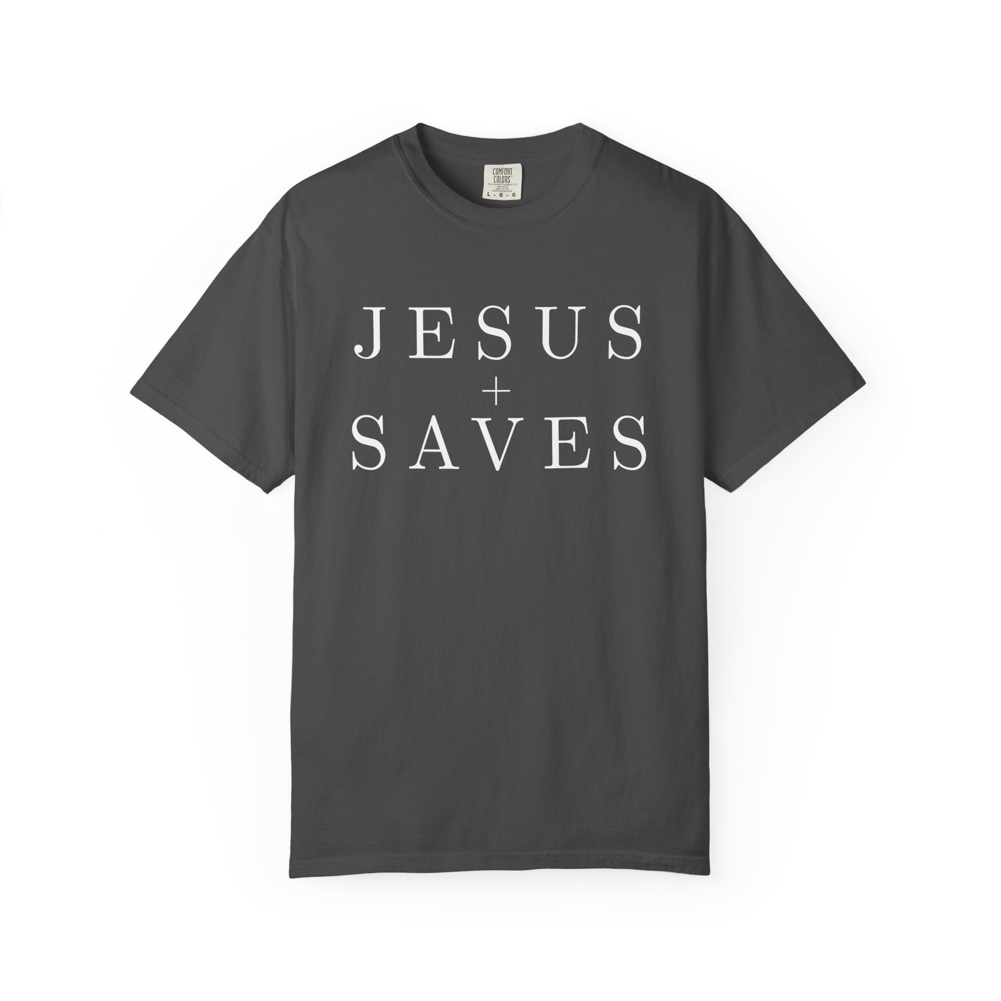 Jesus Saves T-shirt | Religious Faith Tee, Christian Typography Shirt