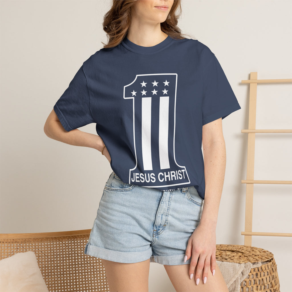 Jesus Christ Number One Flag T-shirt | Christian Faith Tee