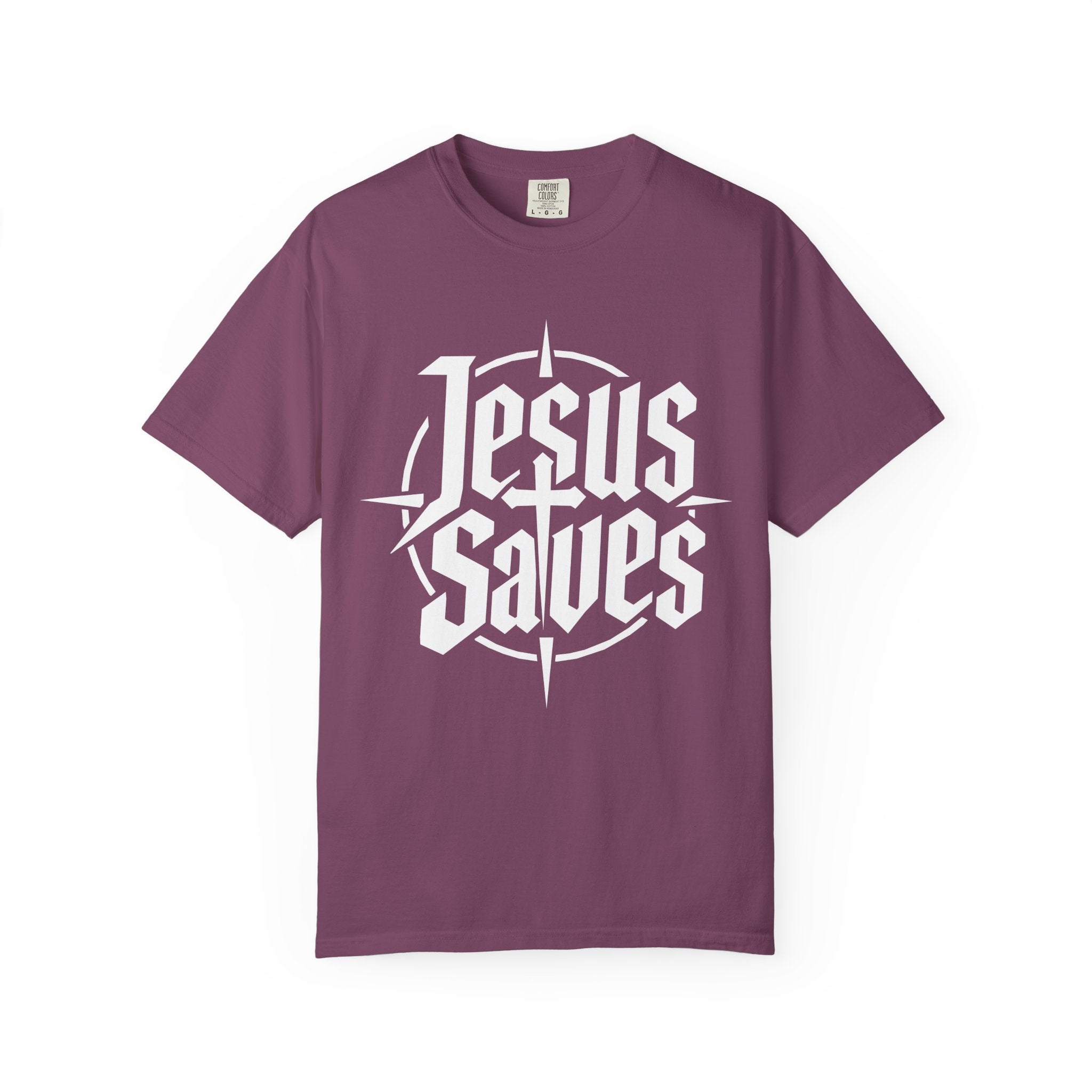Jesus Saves T-shirt | Christian Faith Typography, Cross Compass Design