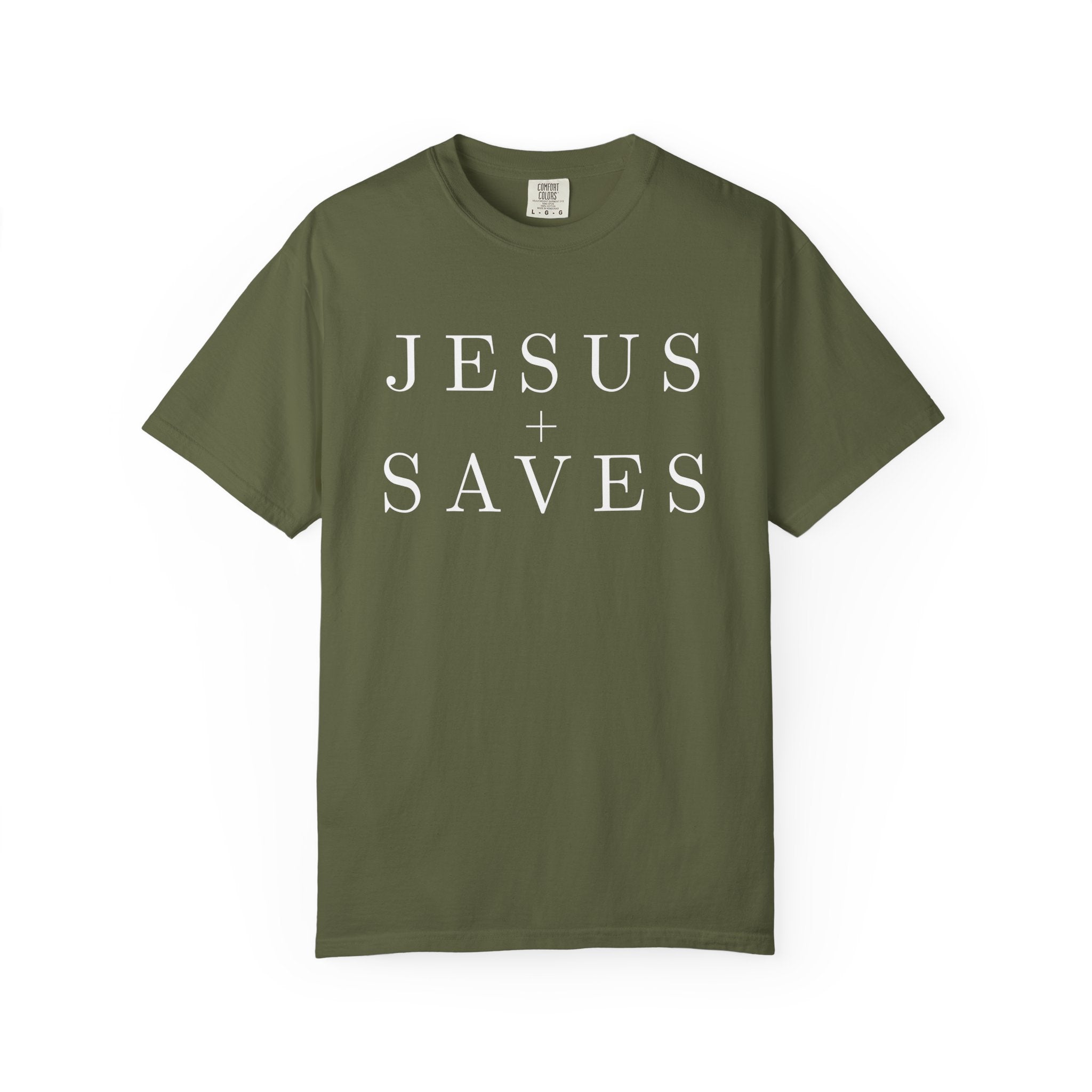 Jesus Saves T-shirt | Religious Faith Tee, Christian Typography Shirt