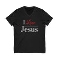 I Love Jesus V-Neck Tee — Christian Faith Shirt