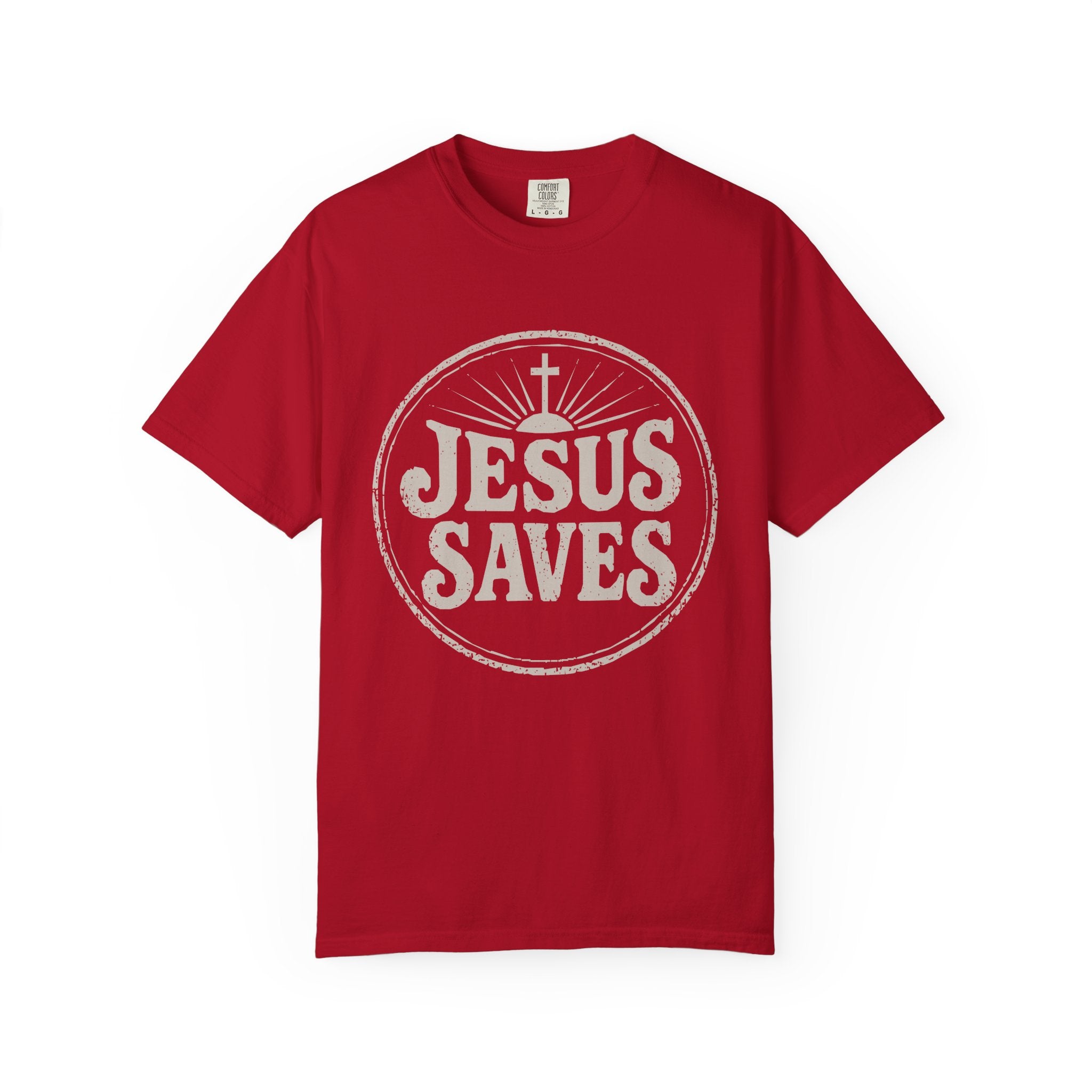 Jesus Saves Vintage T-shirt | Retro Cross Circle Christian Tee