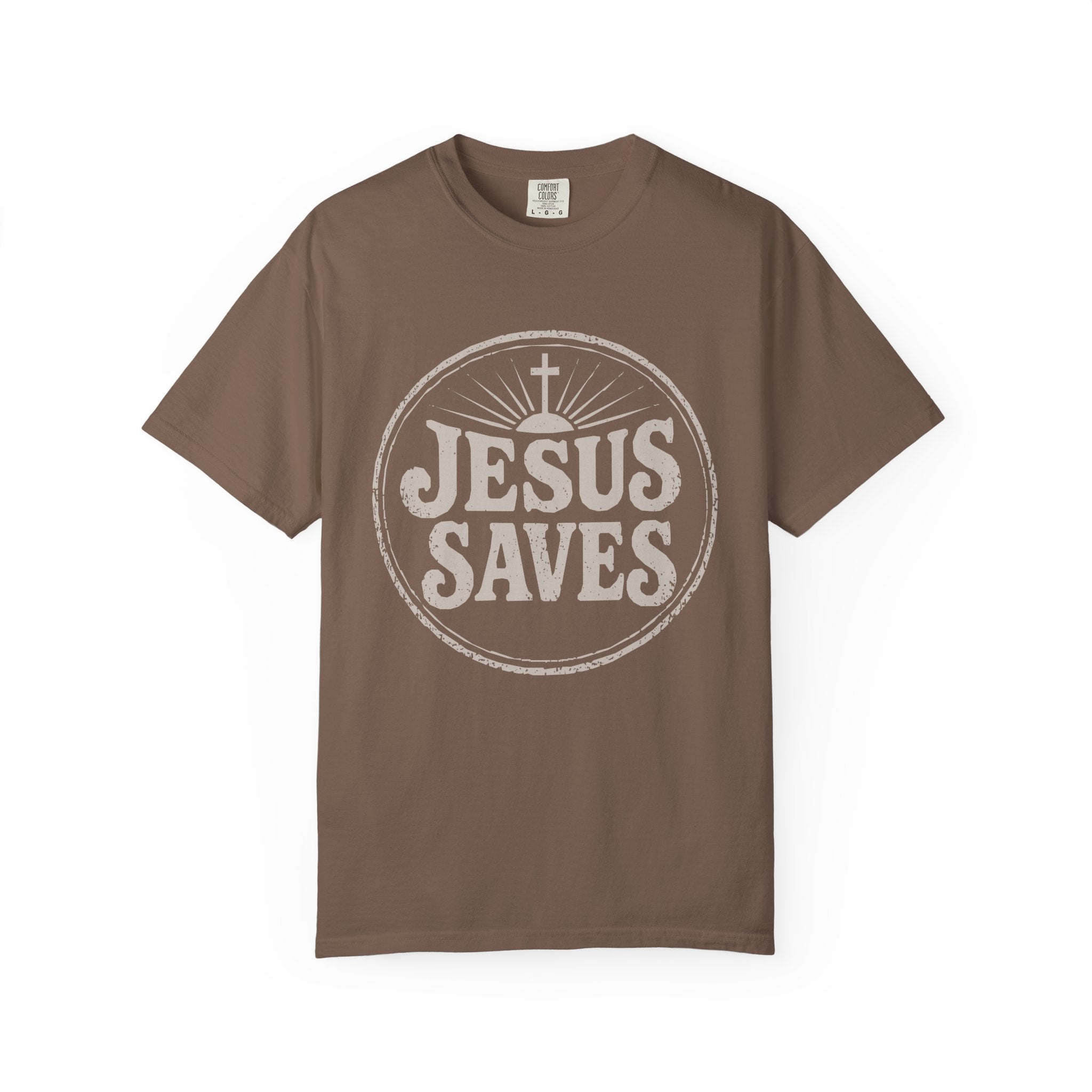 Jesus Saves Vintage T-shirt | Retro Cross Circle Christian Tee