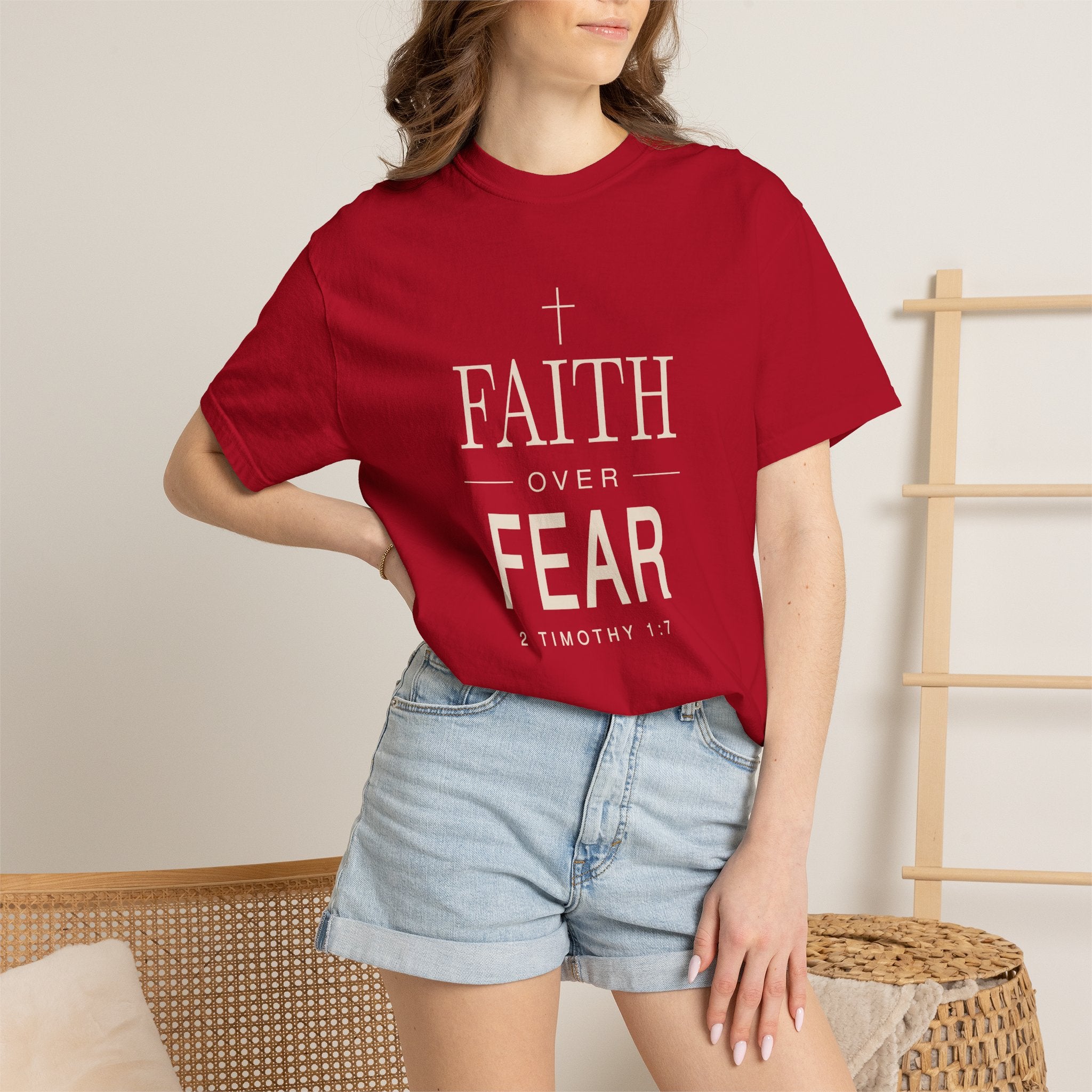 Faith Over Fear Scripture Tee | 2 Timothy 1:7 Christian T-Shirt