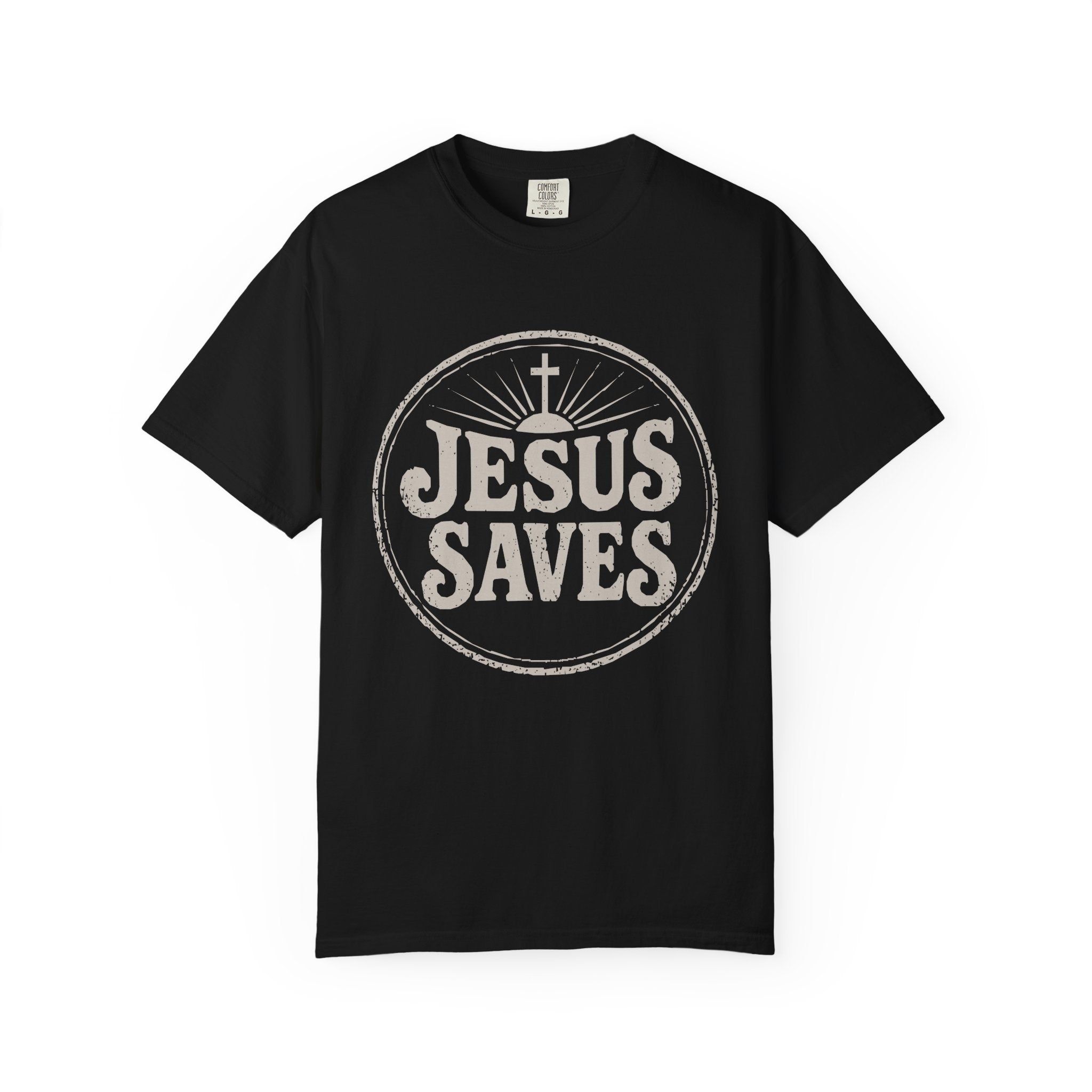 Jesus Saves Vintage T-shirt | Retro Cross Circle Christian Tee