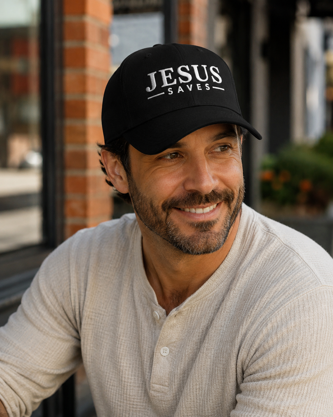 Jesus Saves Embroidered Baseball Cap — Christian Faith Hat