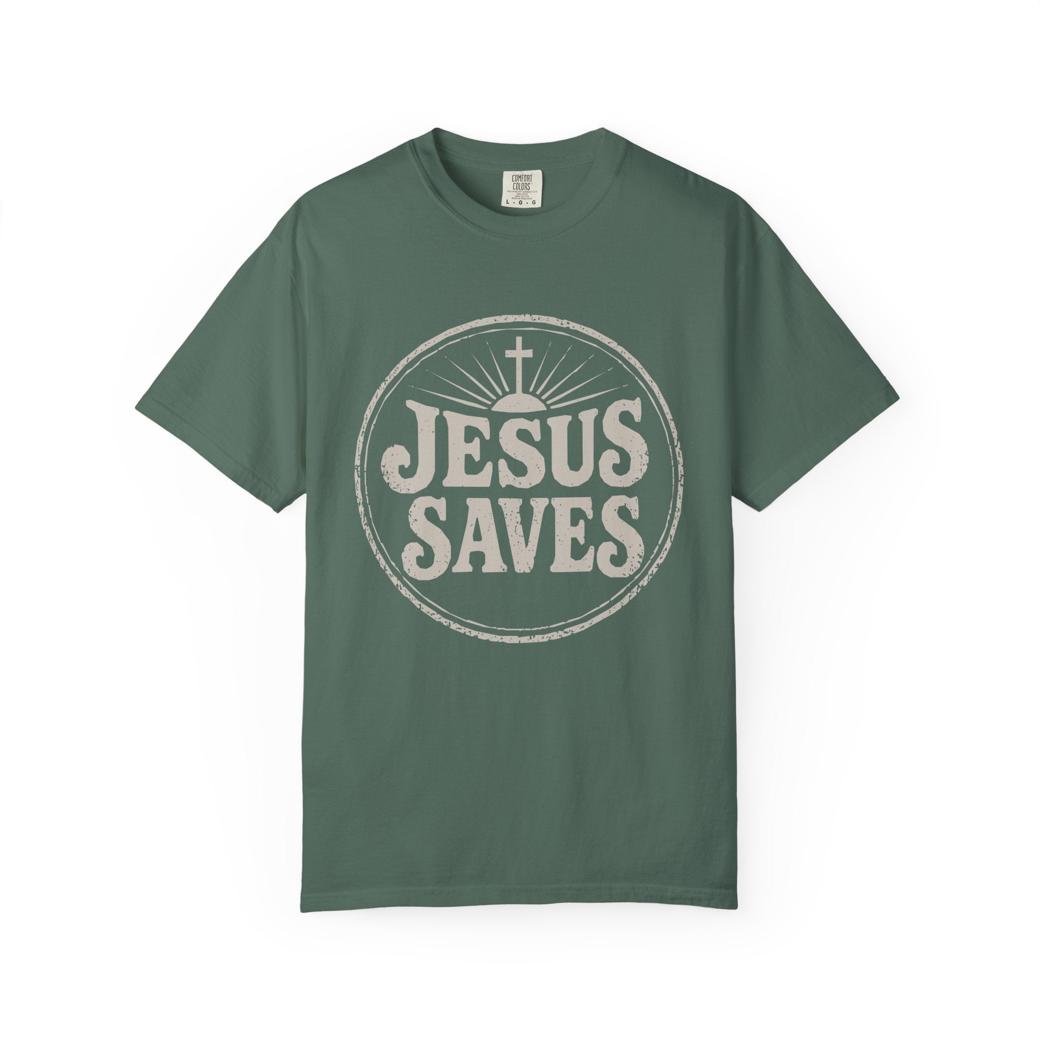 Jesus Saves Vintage T-shirt | Retro Cross Circle Christian Tee