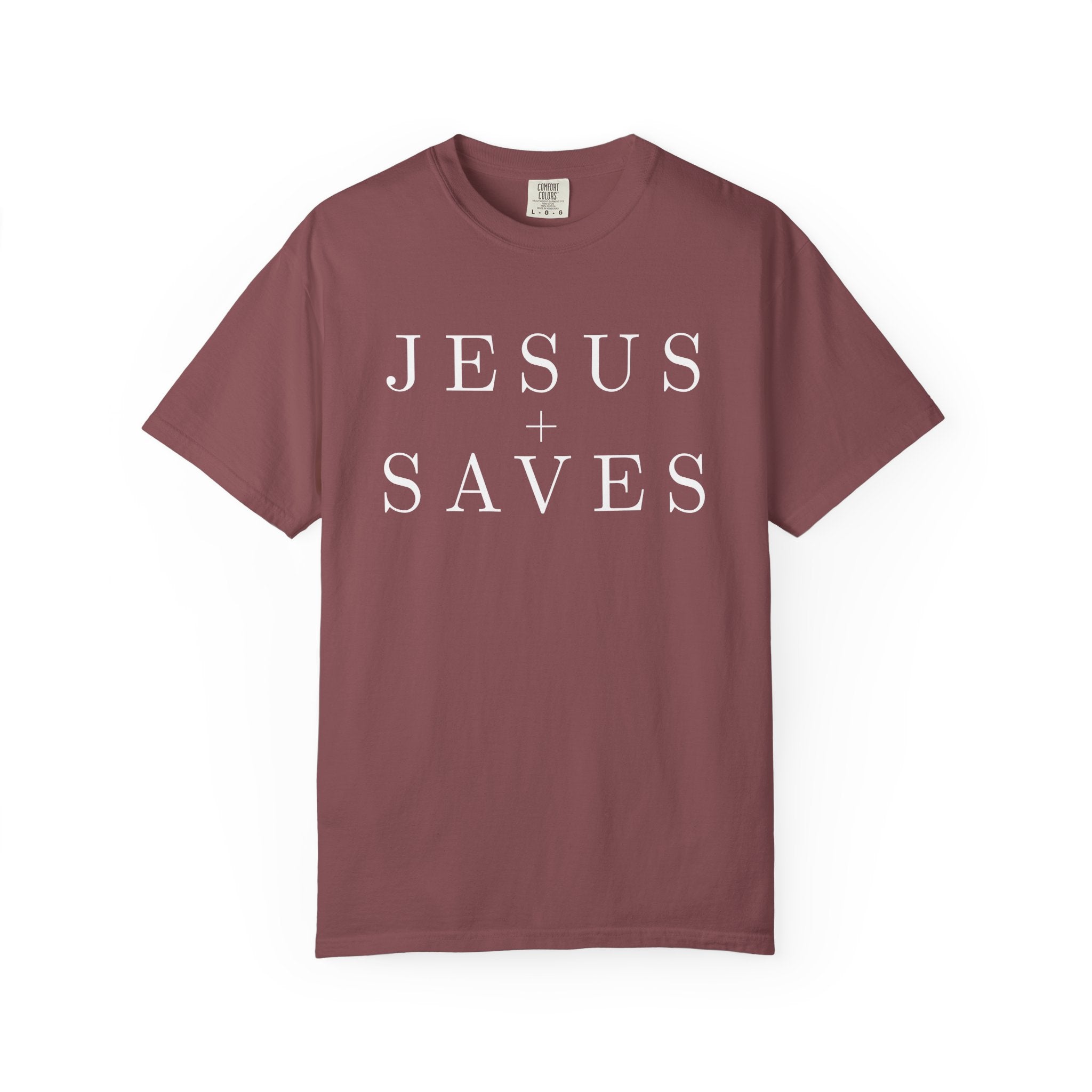 Jesus Saves T-shirt | Religious Faith Tee, Christian Typography Shirt
