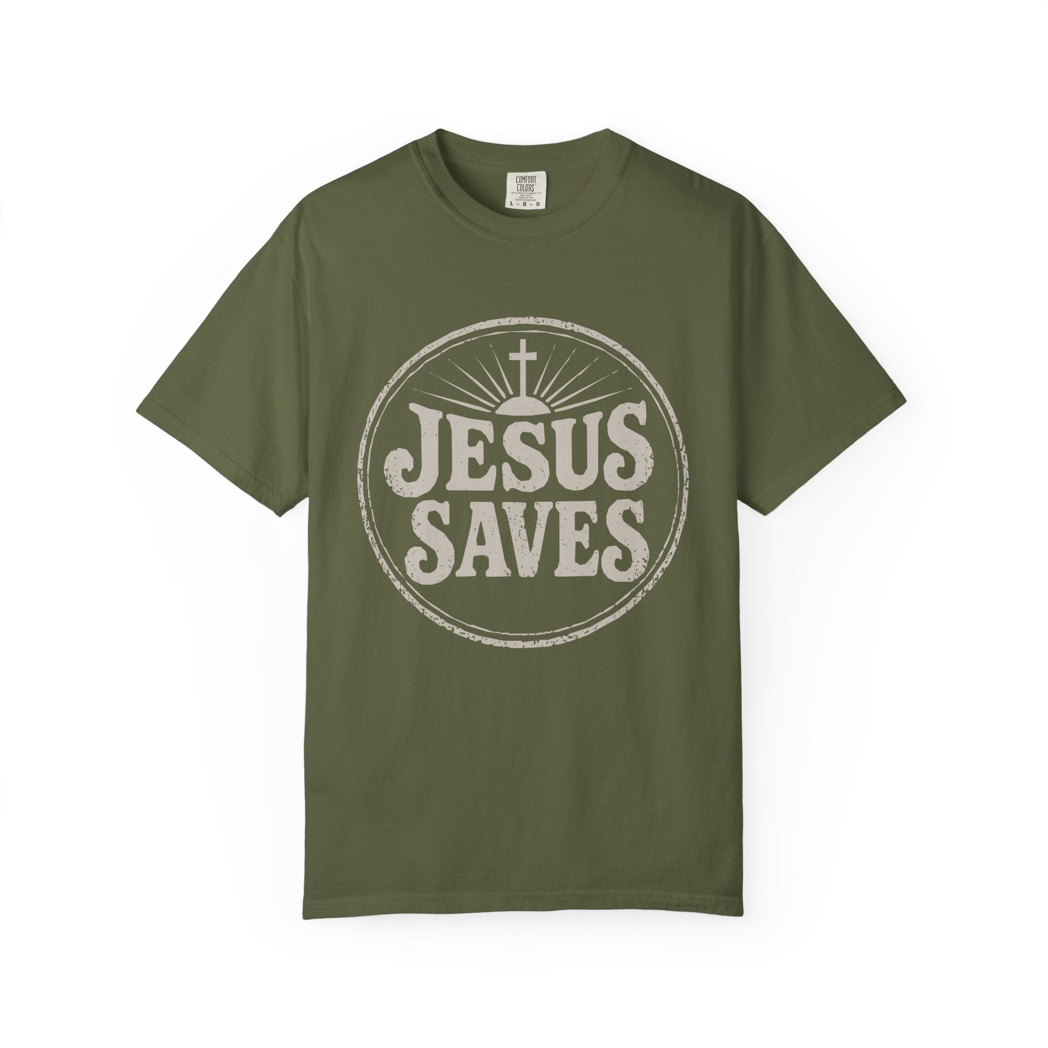Jesus Saves Vintage T-shirt | Retro Cross Circle Christian Tee