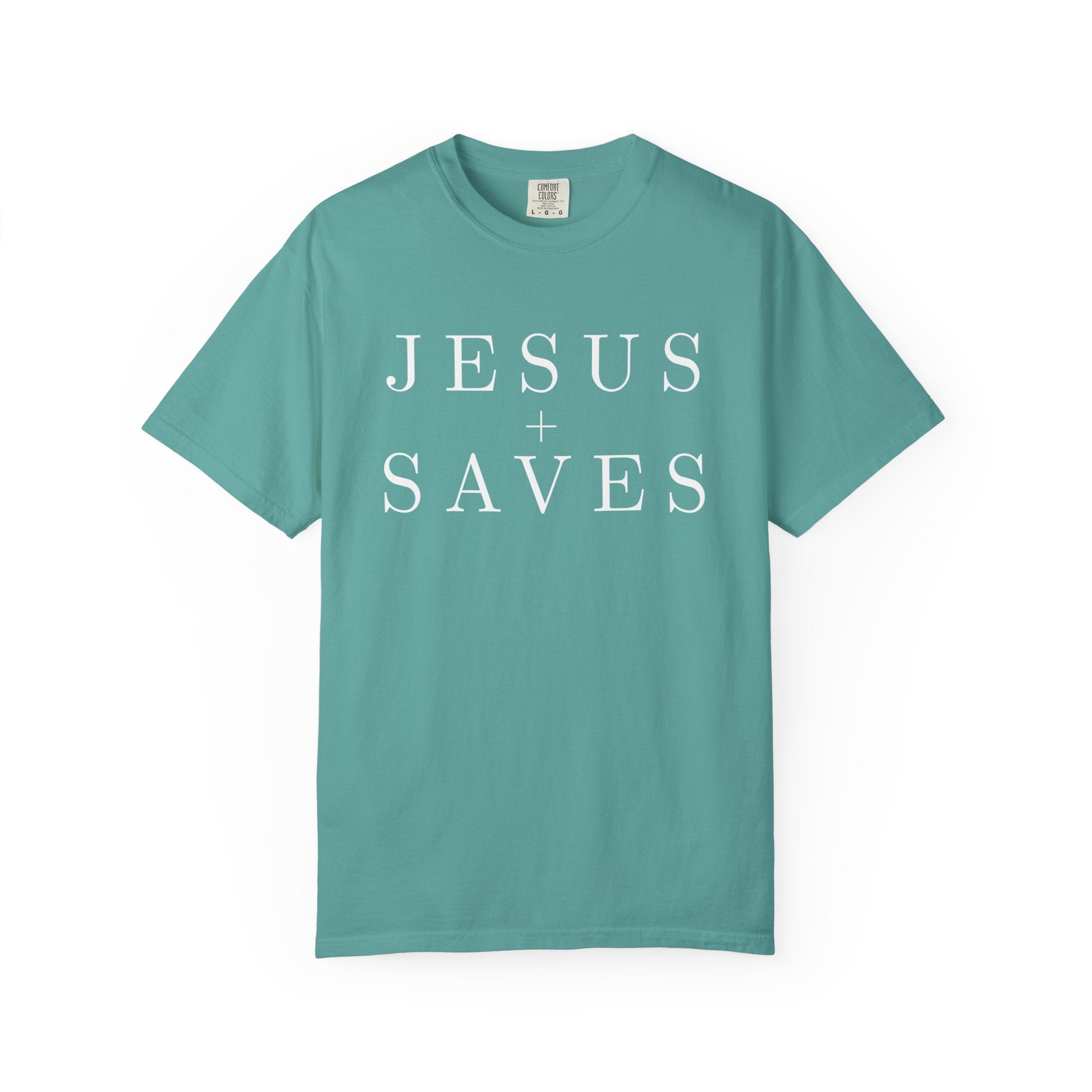 Jesus Saves T-shirt | Religious Faith Tee, Christian Typography Shirt