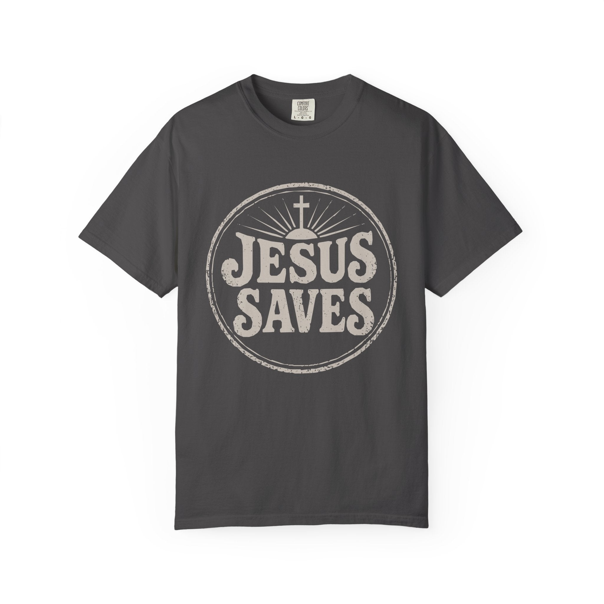 Jesus Saves Vintage T-shirt | Retro Cross Circle Christian Tee