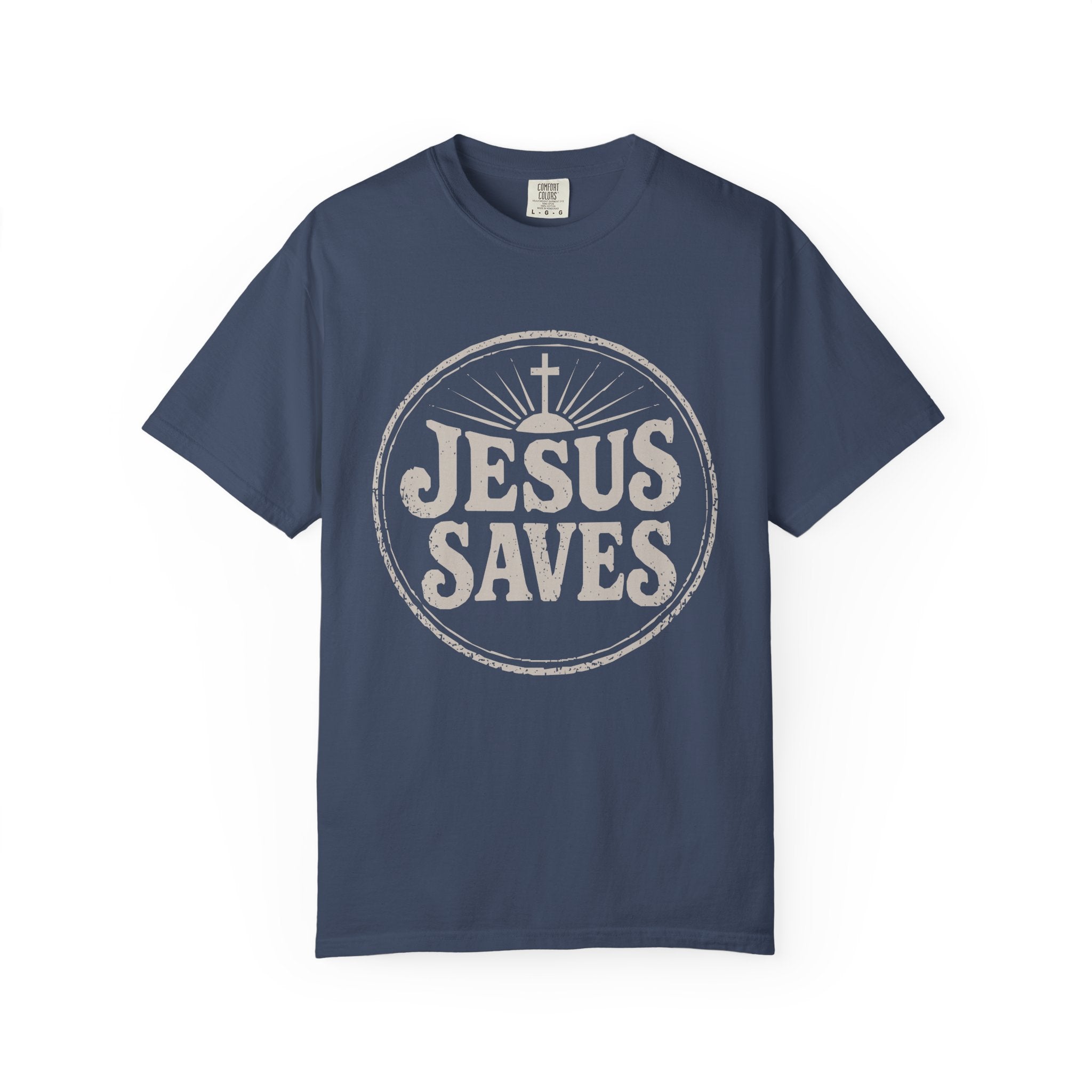 Jesus Saves Vintage T-shirt | Retro Cross Circle Christian Tee