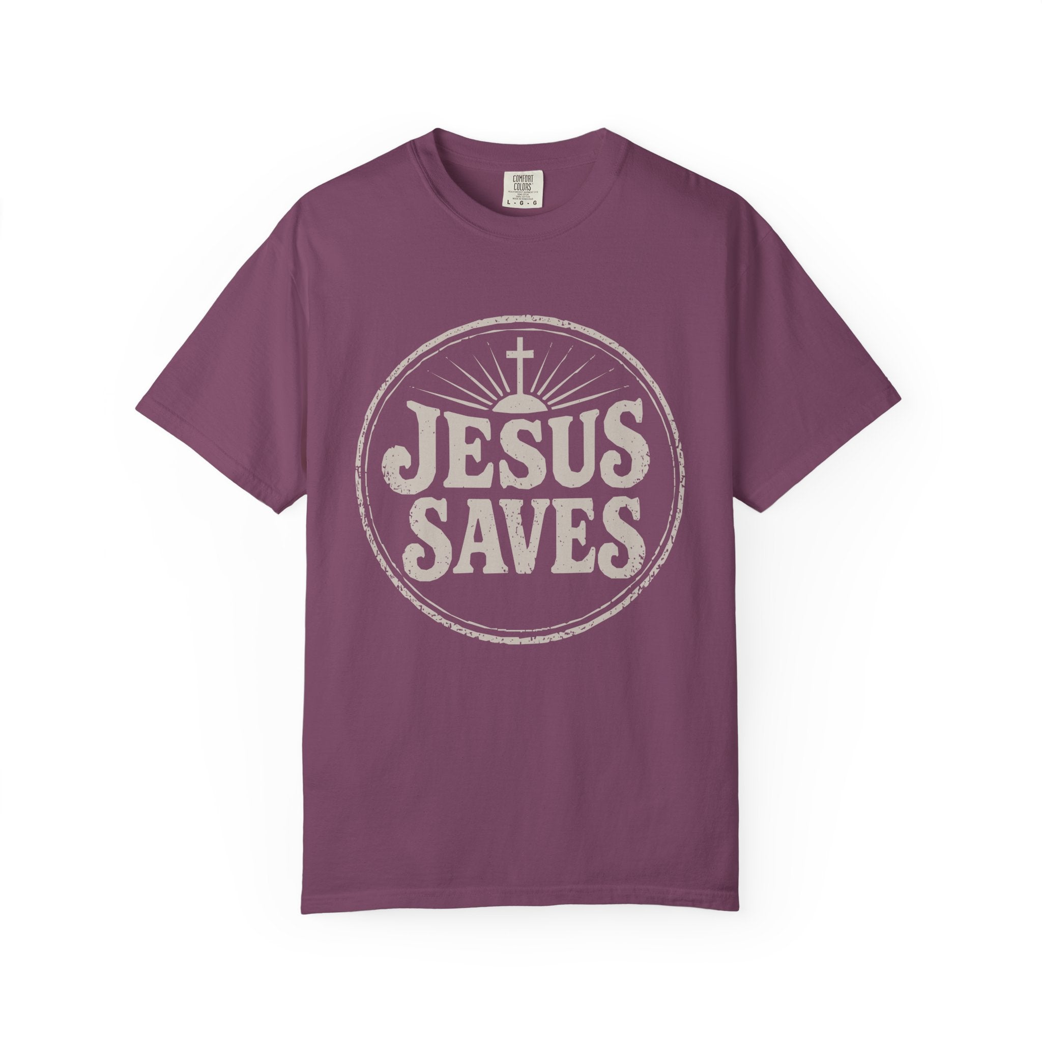 Jesus Saves Vintage T-shirt | Retro Cross Circle Christian Tee