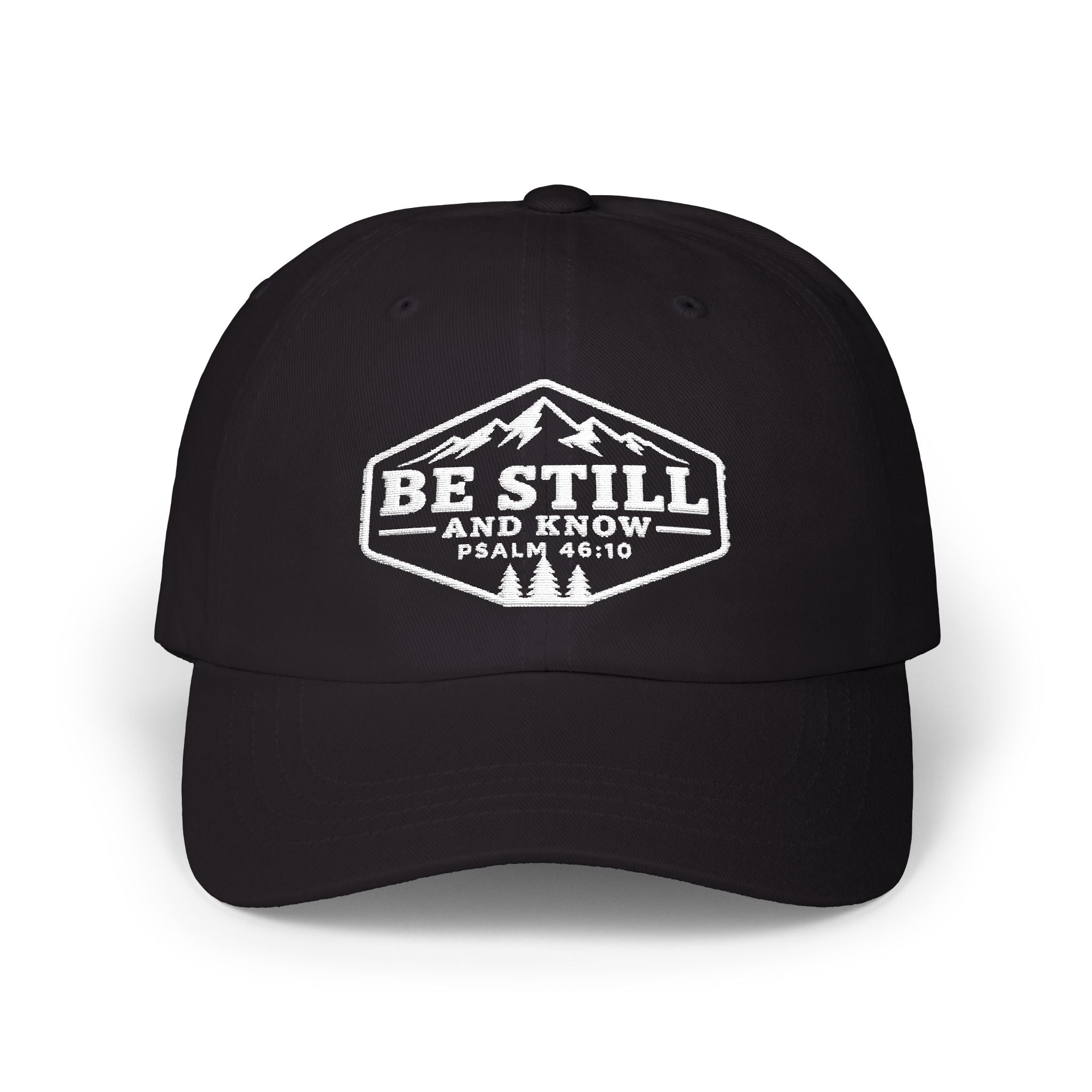 'Be Still and Know' Embroidered Baseball Hat (Psalm 46:10)