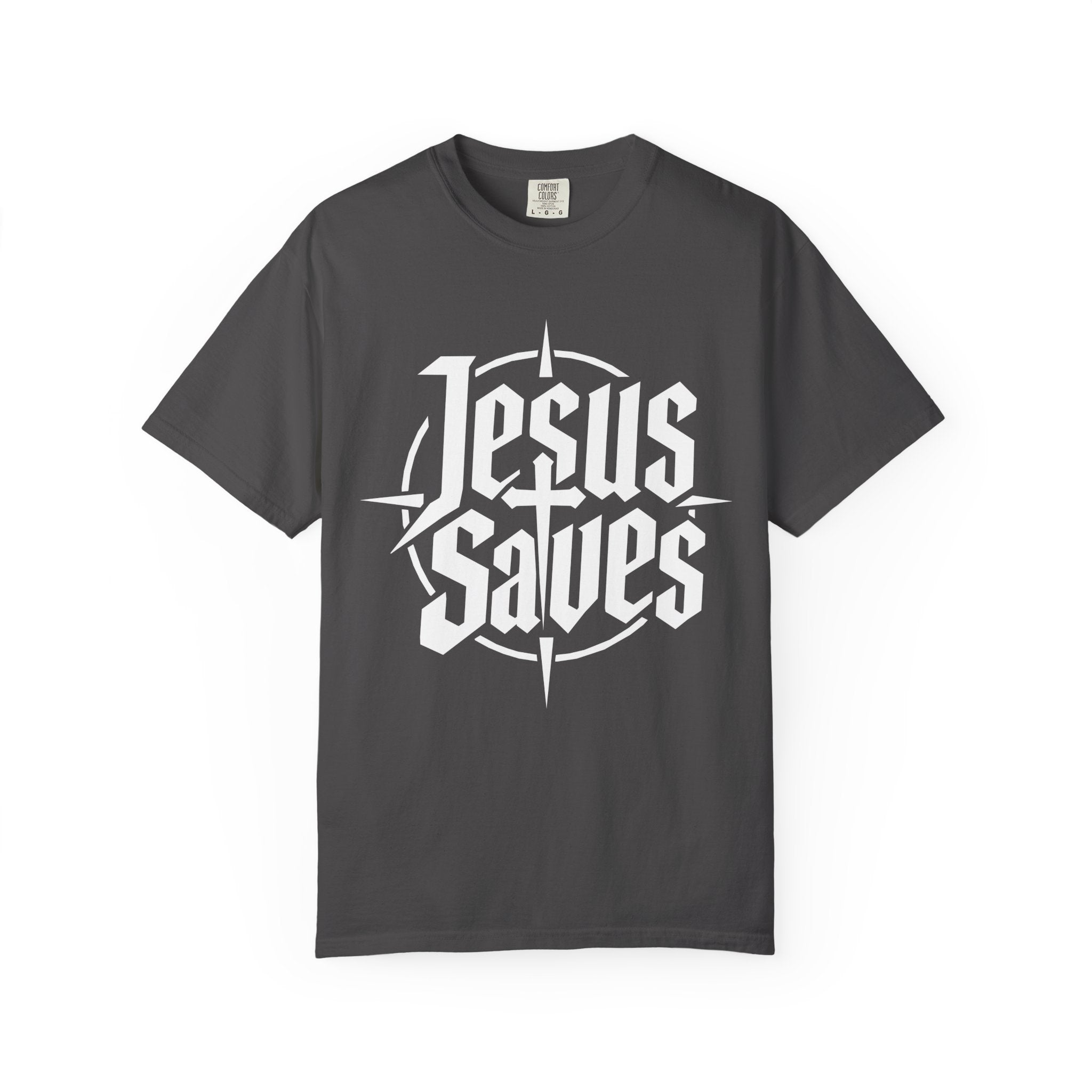 Jesus Saves T-shirt | Christian Faith Typography, Cross Compass Design