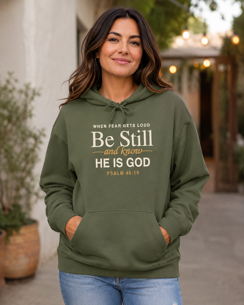 Be Still and Know He Is God Hoodie | Psalm 46:10 Christian Faith Sweatshirt