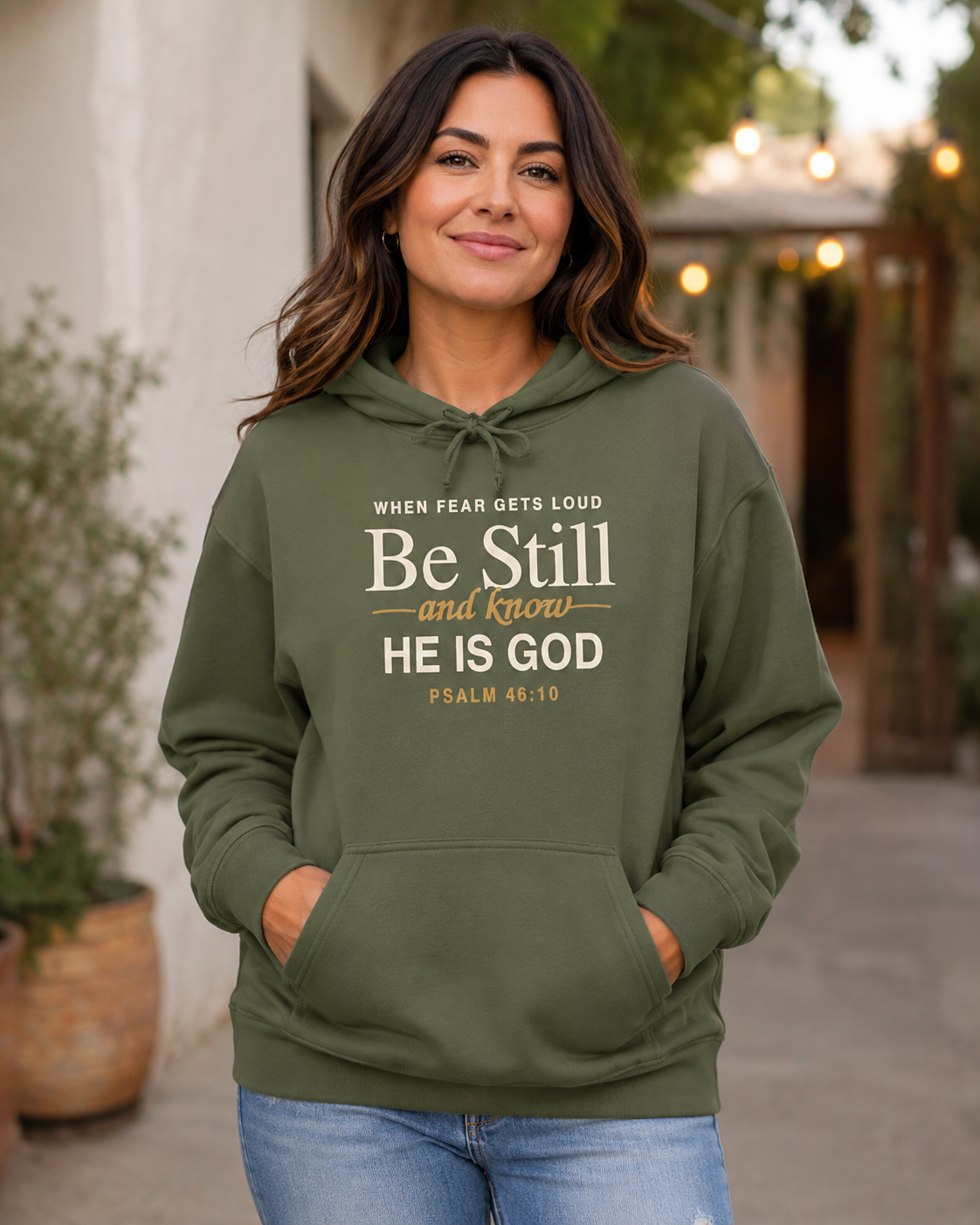 Be Still and Know He Is God Hoodie | Psalm 46:10 Christian Faith Sweatshirt