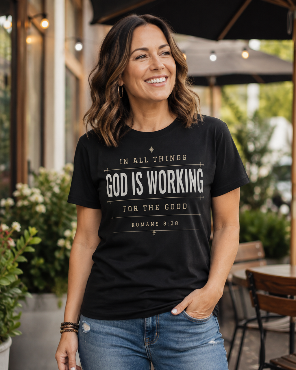 God Is Working Scripture T-Shirt | Romans 8:28 Faith Tee