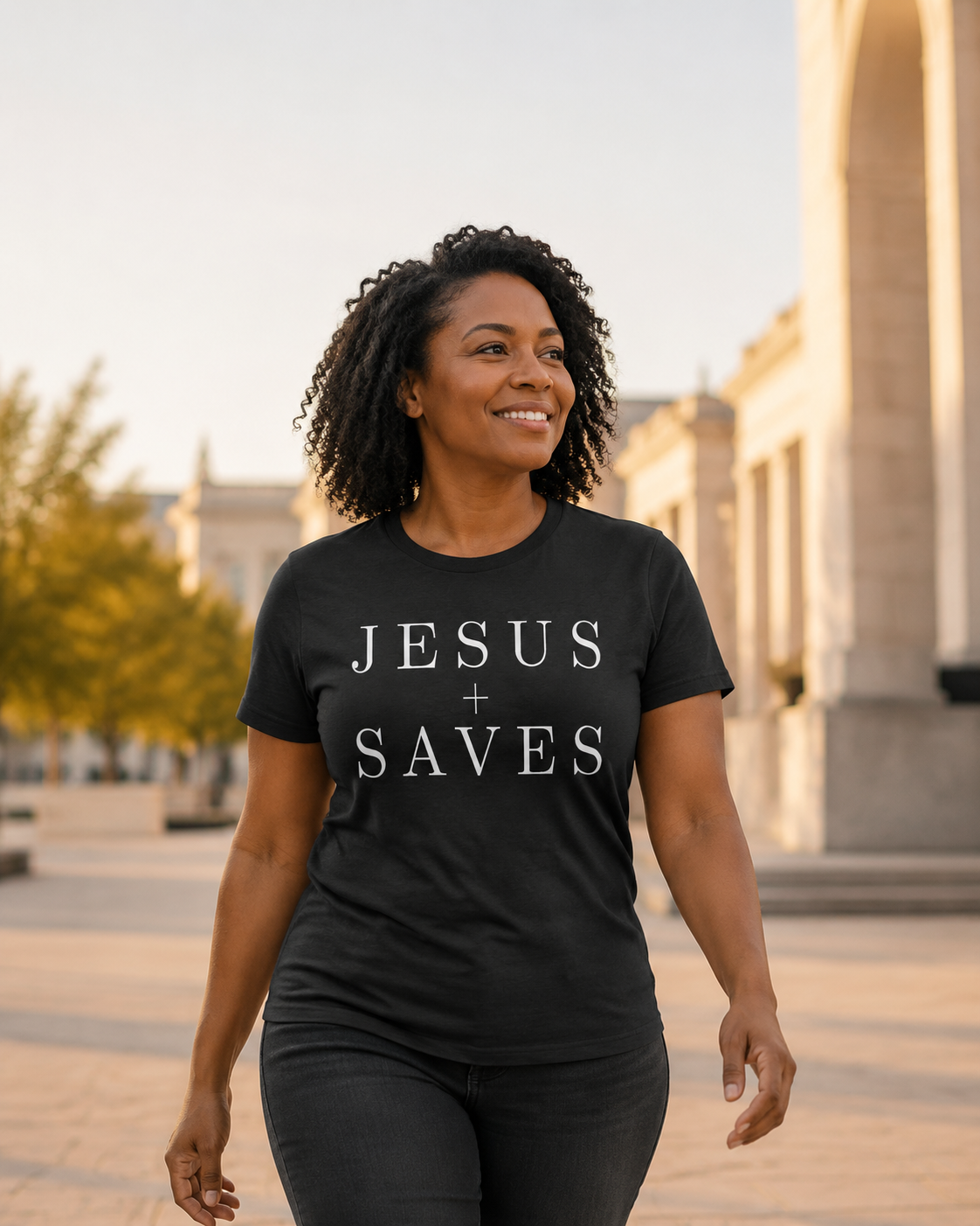 Jesus Saves T-shirt | Religious Faith Tee, Christian Typography Shirt